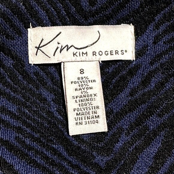 Kim Rogers Zebra Print Blazer Jacket Size 8 Career Chic Quiet Luxury Statement - Picture 4 of 5